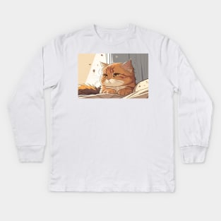 Fluffy Garfield Kids Long Sleeve T-Shirt